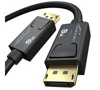 KabelDirekt - 2x 8K DisplayPort & DP cable, A.I.S. shielding & official VESA certification - 2m (for DP 1.4 gaming PCs/laptops/graphics cards/monitors with 8K@60Hz, 4K@120Hz, 144Hz/165Hz/240Hz) by