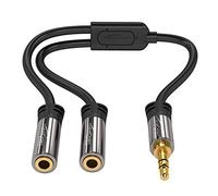 KabelDirekt - 3.5mm Y adapter & jack & AUX splitter - 10cm