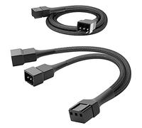 KabelDirekt - 90cm 3-pin fan extension cable + 15cm 3-pin fan to 2 x 3-pin Y-cable
