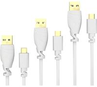KabelDirekt - 3 x 1.5m Micro USB Cable (USB 2.0, Synch & Charge Cable, white) TOP Series