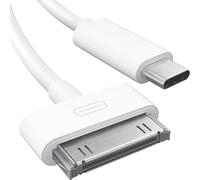 KabelDirekt - 30-Pin to USB-C adapter cable for iPhone, iPad, iPod - 1m (Next-Generation data/charging/sync cable from USB-C to Dock Connector for iPhone 4S/4/3G/3/1, iPad 3/2/1, iPod, white)