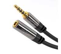 KabelDirekt 5m Headset Extension Cable (AUX Cable 3.5mm male > 3.5mm female connector 4-pole) PRO Series