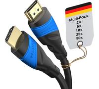 KabelDirekt 8K & 4K HDMI Cable - 2x 1.9m - Designed in Germany - Supports 4K@120Hz, 8K@60Hz, UHD, Ethernet - HDTV, PC, PS5, Xbox, Switch & all other HDMI devices