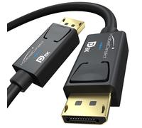 KabelDirekt - 5x 8K DisplayPort & DP cable, A.I.S. shielding & official VESA certification - 2m (for DP 1.4 gaming PCs/laptops/graphics cards/monitors with 8K@60Hz, 4K@120Hz, 144Hz/165Hz/240Hz) by