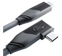 KabelDirekt - Angled USB-C Cable All-purpose, USB 3.2 Gen 2x2 - 0.5m (transfers data/4K video at 20Gbps, PD3.1 for 240W charging, functions as data/charging/monitor cable, black)