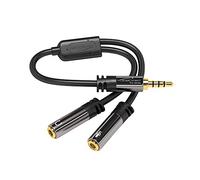 KabelDirekt - AUX Audio Headset Y Adapter Cable - 3.5mm - PRO Series