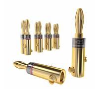 KabelDirekt - Banana Plugs - 5 pairs (for speaker wire up to 6mm², allow flex...
