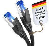KabelDirekt - Cat 7 Network Cable - 25m - 10 Gigabit LAN Cord & Ethernet Cable - Available in 0.25-30m (suitable for high-speed networks, PC, gaming, switch, router and modem, RJ45 - black)