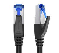 KabelDirekt - Cat 7 Network Cable - 2x 0.3m - 10 Gigabit LAN Cord & Ethernet Cable - Available in 0.25-30m (suitable for high-speed networks, PC, gaming, switch, router and modem, RJ45 - black)
