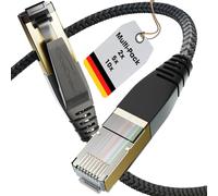 KabelDirekt - Cat 8 Network Cable with Flexible & Break-Resistant Braided Design - 2x 0.3m (LAN/Ethernet Cable, RJ45 Connector, Transmits Highest Data Rates up to 40 Gbit/s, For Gaming/PS5/Xbox)