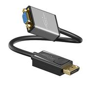 KabelDirekt - DisplayPort DP to VGA adapter - 0.15m - (maximum resolution 1920 x 1200/60Hz, suitable for all graphics cards with a DP output for connecting beamers or monitors with a VGA input)