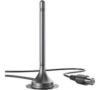 KabelDirekt - DVB-T2 Antenna (DVB-T2 HD, digital reception, stable magnetic foot, 3m cable for all DVB-T receivers, lightweight design)