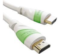 KabelDirekt - Eco HDMI cable - 1m (Cable sheath partially made from bio materials like straw granules - High Speed HDMI with Ethernet for 4K@60Hz, PC/Blu-ray/PS5/Xbox Series X/Switch, grey/green)