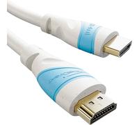 KabelDirekt - Eco HDMI cable - 3m (Cable sheath partially made from bio materials like straw granules - High Speed HDMI with Ethernet for 4K@60Hz, PC/Blu-ray/PS5/Xbox Series X/Switch, grey/blue)