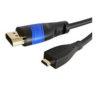 Micro HDMI cable with break-proof design - 1.5m (HDMI-A to Micro-HDMI, bidirectional, 4K@60Hz for Ultra HD, High Speed with Ethernet, for Tablets/Cameras/Raspberry Pi, black) - CableDirect