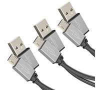 KabelDirekt - Micro USB 2.0 cable - 0.5m + 1m + 2m - (high-speed data cable and charger cable, suitable for smartphones and tablets with a Micro USB port, black/space grey) - PRO Series