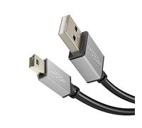 KabelDirekt - Mini USB 2.0 cable - 1m - (high-speed data cable and charger cable, suitable for hard drives, digital cameras, navigation devices with a Mini USB port, black/space grey) - PRO Series