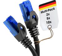 KabelDirekt Network Cable - Transmits maximum fibre-optic internet speed - Ethernet & LAN Cable - 5x 7.5m - Available in 0.25-30m - For Gigabit Network, Router/Modem, RJ45 (black/blue)