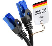 KabelDirekt - Network Cable - Transfers 10Gbps & fibre optic internet speed - Ethernet & LAN Cable - 7.5m, Available in 0.25-30m - For Gigabit networks, routers/modems, RJ45 (black/blue)