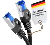 KabelDirekt Network Cable - Transmits maximum fibre-optic internet speed - Ethernet & LAN Cable - 25m - Available in 0.25-30m - Gigabit Network, Router/Modem, RJ45 (black/silver)