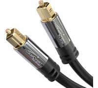 KabelDirekt - Optical Audio Cable, TOSLINK Cable - Soundbar to TV - 1m short (Digital Optical Audio Cable, Fibre Optic Lead, TOSLINK/SPDIF Cable, for Stereo/Amp/HiFi, Xbox One/PS4 - black)