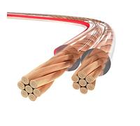 KabelDirekt - Pure Copper Stereo Audio Speaker Wire & Cable - Made in Germany - 2x6mm² - 15m - (For Hifi Speakers and Surround Sound Systems, Pure Copper, with polarity markings)