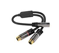 KabelDirekt - 0.2m 3.5mm to RCA Adapter (Adapter 2 x RCA female to 3.5mm female) PRO Series