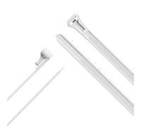 KabelDirekt - Reusable Cable Ties - (7.4mm x 300 mm) - (Reusable Cable Ties, 100 Pieces, Flexible Nylon, White) - Top Series