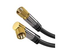 KabelDirekt - SAT TV Cable 90°/straight - 7.5m - F connector, PRO Series