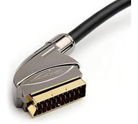 KabelDirekt - SCART Cable - 1.5m - 21-pin, full HD, PRO Series | Analogue video & audio without quality loss - gold-plated contacts, multi-shielded, precision connector, fully wired