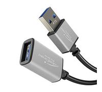 KabelDirekt - USB A 3.0 extension cable - 2m - (USB A connector to USB A female connector, suitable for all USB A ports, black/space grey) - PRO Series