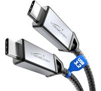 KabelDirekt - USB C Cable All-purpose, USB 3.2 Gen 2, Metal Connectors + Braiding - 1.5m (for Data/Video with 20Gbps, Fast Charging with 240W, Universal Data/Charging/Monitor Cable, Black)