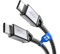 KabelDirekt - USB C Cable for Fast Charging, Break-Resistant Metal Plugs + Nylon Braiding, USB 2.0 - 2x 1m (Charges Phones/Laptops with 60W, Highly robust, Works as Charging/Data Cable, Black)