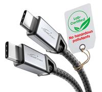 KabelDirekt - USB C Cable for Fast Charging, Break-Resistant Metal Plugs + Nylon Braiding, USB 2.0 - 3m (Charges Phones/Laptops with 60W, Highly robust, Works as Charging/Data Cable, Black)