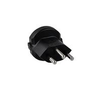 kabelmeister Power Adaptor Switzerland Mains Plug with Plug-In Aid to Earthing Contact Socket, Black