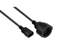 kabelmeister Power Cable/Adaptor Cable UPS IEC Plug C14 to Earthing Contact Sock