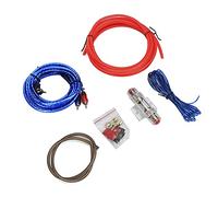 Kabelset Subwoofer, Akozon Car Subwoofer Cable Kit, Kit Cavi Subwoofer, Car 10GA Power Amplifier Audio Speakers 10 Gauge Installation Cable to Connect Replacement Zinc Alloy Wire Set Wiring Amp H