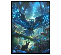 KABINKA MTG Card Sleeves - 100 Standard Size Pack Clear Front & Matte Finish Back with Owl, Premium Sleeves for Magic The Gathering TCG