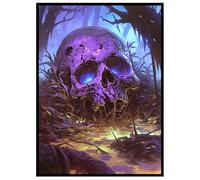KABINKA MTG Card Sleeves - 100 Standard Size Pack Clear Front & Matte Finish Back with Skull, Premium Sleeves for Magic The Gathering TCG