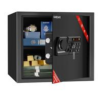 KABISAFE 35L Safe, Digital Keypad Safe Box, Home Safe With Code Alarm System, LED Indicator, Removable Shelf & Steel Locking Bolts, Cabinet Safe for Jewelry, Cash, Medications, and A4 Documents
