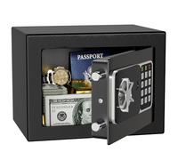 KABISAFE 6.8L Digital Small Safe Box, Mini Safes for Home Electronic Security Home Office Money Cash Safe Box With 2 keys, Wall Safes - Black