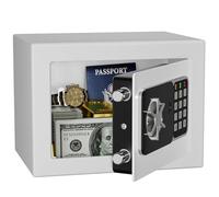 KABISAFE 6.8L Digital Small Safe Box, Mini Safes for Home Electronic Security Home Office Money Cash Safe Box With 2 keys, Wall Safes - White