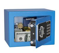KABISAFE 6.8L Digital Small Safe Box, Mini Safes for Home Electronic Security Home Office Money Cash Safe Box With 2 keys, Wall Safes - Blue