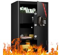 KABISAFE Fireproof Home Safe Box with Fireproof Drawer, 88L Heavy Duty Cabinet with Digital Keypad Safety Key Lock, Personal Security Money Safe for Home Hotel Office Cash Document Jewelry