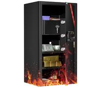 KABISAFE Large Safe with Fireproof Drawer, 80L Cabinet Safe