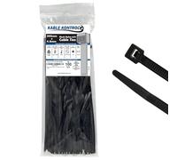 Kable Kontrol Black Cable Ties, 300 mm x 4.8 mm, Pack of 100, 12" Premium Nylon Zip Ties, Multi-Purpose Plastic Tie Wraps, Secure Self-Locking Mechanism, for Home, Garden, Office and DIY
