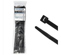 Kable Kontrol Black Cable Ties, 450 mm x 4.8 mm, Pack of 100, 18" Premium Nylon Zip Ties, Multi-Purpose Plastic Tie Wraps, Secure Self-Locking Mechanism, for Home, Garden, Office and DIY