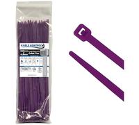 Kable Kontrol Purple Cable Ties, 360 mm x 4.8 mm, Pack of 100, 14" Premium Nylon Zip Ties, Multi-Purpose Plastic Tie Wraps, Secure Self-Locking Mechanism, for Home, Garden, Office and DIY