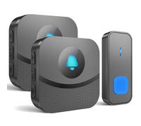 Kabol Wireless Doorbell, 300M Long Range Plug in Door Bells Wireless Cordless, IP65 Waterproof Electric Door Bell Kits, 55 Melodies, 5 Volume Levels, 1 Battery Operated Button and 2 Receivers