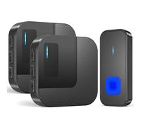 Kabol Wireless Doorbell with 2 Receivers, Plug in Door Bells 1000ft Long Range, Waterproof Cordless Chime Kits, 55 Melodies, 5 Volume Levels, Battery Operated Button Easy Install for Home, Business